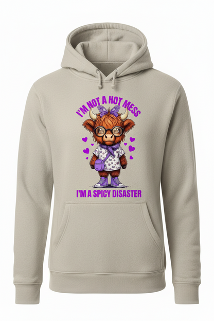 “Hot Mess, Spicy Disaster” Cute Cow Graphic Tee