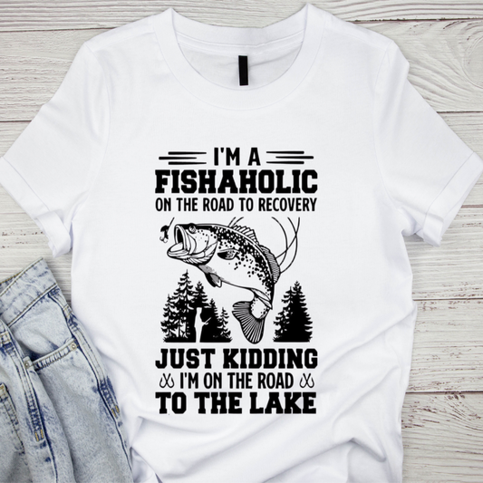 Fishaholic | Funny Fishing Graphic T-Shirt