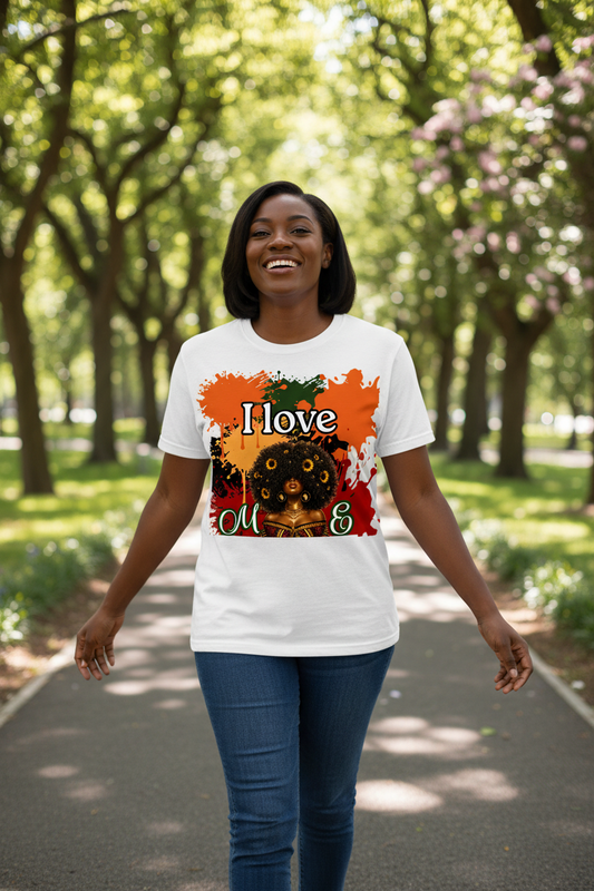 “I Love ME” Afro Queen Statement Tee